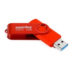 Флеш-накопитель USB 3.0 64GB Smart Buy Twist красный