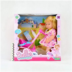 Кукла Пупс набор Baellar 38см (пупс+коляска+аксессуары)(№10399)