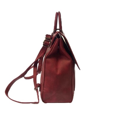 Креативный сумка-рюкзак Dan_Wein из эко-кожи цвета красного вина.