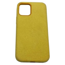 Чехол iPhone 12 Mini (5.4) Alcantara Case (без MagSafe) в упаковке Желтый