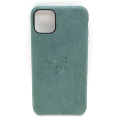 Чехол iPhone 11 Pro Alcantara Case в упаковке Зеленый