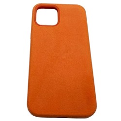 Чехол iPhone 12/12 Pro (6.1) Alcantara Case (без MagSafe) в упаковке Оранжевый