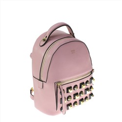 Стильный женский рюкзак Fensi_France из натуральной кожи цвета розовой пудры.