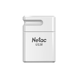 Флеш-накопитель USB 3.0 32GB Netac U116 mini белый (130 MB/s)