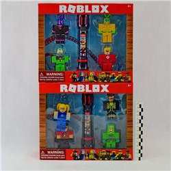 Roblox набор 4фигурки+фонарик 7,5см 2вида (Роблокс)(коробка)(№18902)