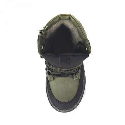 271/1-ТП-01 (хаки/черный) Ботинки ТОТТА оптом, нат. кожа, нат. шерсть, размеры 27-31