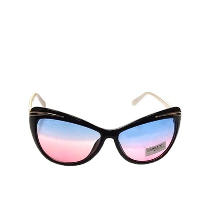 Стильные женские очки вайфареры Cler_Milan с белыми дужками.