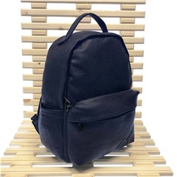 Вместительный рюкзак Like_Hero из матовой эко-кожи формата А4 цвета темный индиго.