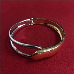 Модный женский браслет-обруч Artefect из прочного металла цвета серебро и золото.