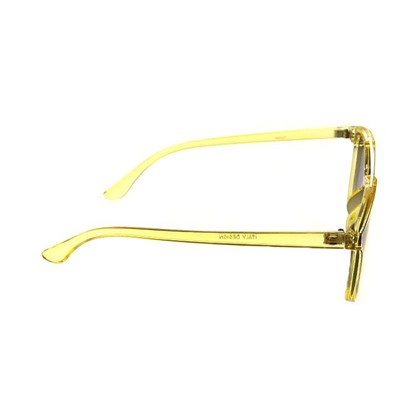 Стильные женские очки авиаторы Sunday в оправе прозрачно-лимонного цвета.