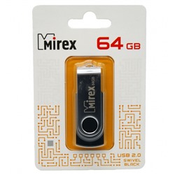 Флеш-накопитель USB 64GB Mirex SWIVEL чёрный