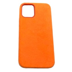 Чехол iPhone 12 Mini (5.4) Alcantara Case (без MagSafe) в упаковке Оранжевый