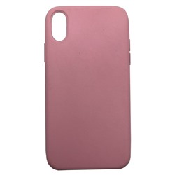 Чехол iPhone XS Max Leather Case кнопки металл Розовый в упаковке