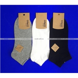 3 ПАРЫ - OSKO носки укороченные мужские однотонные арт. В2268