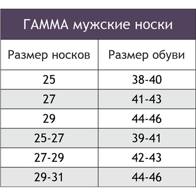 Гамма, Носки мужские махровые Гамма