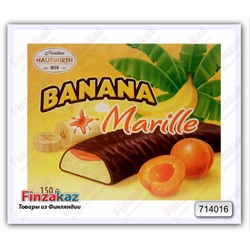 Банановое суфле Hauswirth Schoko Banana с абрикосовым джемом в темном шоколаде 150 гр