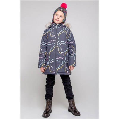Crockid, Зимнее пальто для девочки с легким утеплителем Crockid