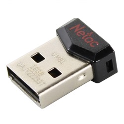 Флеш Диск Netac 16Gb UM81 NT03UM81N-016G-20BK USB2.0 черный [20.09], шт