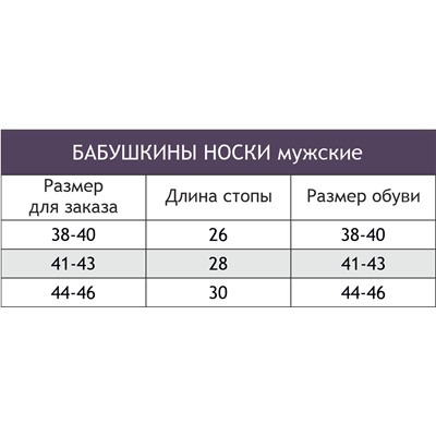 Бабушкины носки, Мужские шерстяные носки Бабушкины носки