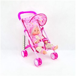 Кукла Пупс набор Baby Ukoka 38см 2вида (звук)(пупс+коляска+аксессуары)(№8013)