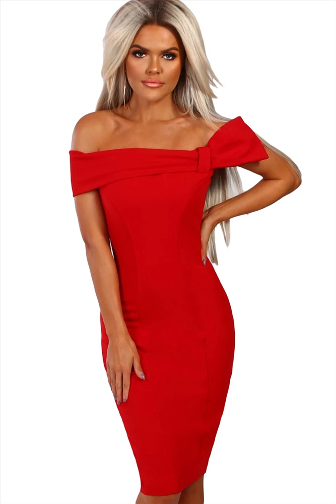 Красное Открытое Платье Купить