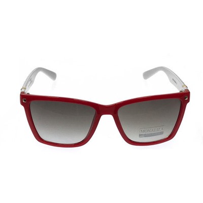 Классические женские очки Alur_Miu в красной оправе с белыми дужками.
