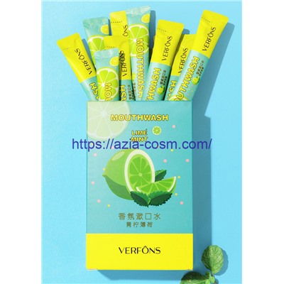 Освежающий ополаскиватель для рта Verfons в разовых упаковках-лимон+мята(96203)