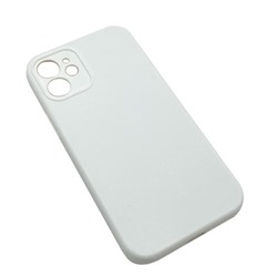 Чехол iPhone 12 Mini Silicone Case (Full Camera/No Logo) №02 Белый