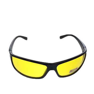 Стильные мужские очки Blumberg в чёрной оправе с прозрачно-лимонными линзами.