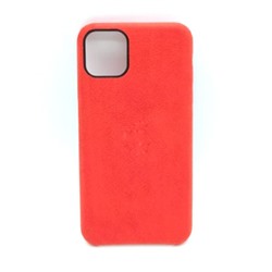 Чехол iPhone 11 Alcantara Case в упаковке Красный