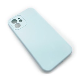 Чехол iPhone 12 Mini Silicone Case (Full Camera/No Logo) №26 Бриллиантово-Голубой