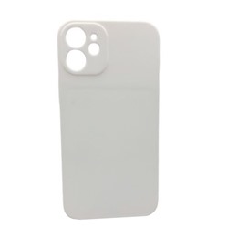 Чехол iPhone 12 Mini ( Full Camera) Силикон Матовый Белый