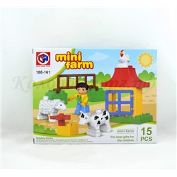 Конструктор блочный Kids Home Toys-Mini Farm 15деталей(№188-161)