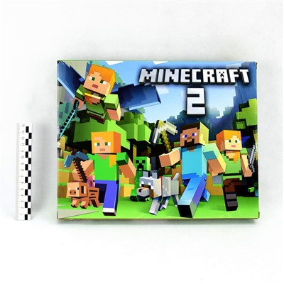 Minecraft2 (№SJ6004) фигурка 4героя+5животных (2вида)(коробка)(№72245)