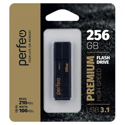 Perfeo USB3.1 256GB C15 Black High Speed