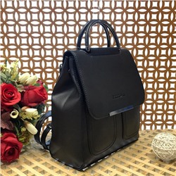 Креативный сумка-рюкзак Dan_Wein из эко-кожи чёрного цвета.