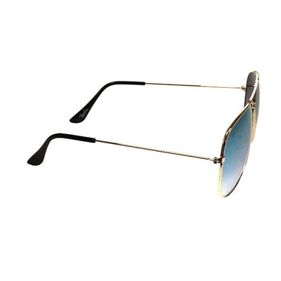 Стильные очки-капельки унисекс Black в золотистой оправе цвета хамелеон.