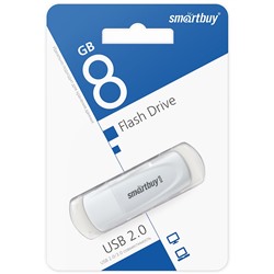 Флеш-накопитель USB 8GB Smart Buy Scout белый