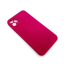 Чехол iPhone 11 Pro Max Silicone Case (Full Camera/No Logo) №05 Розово-Красный