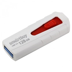 Флеш-накопитель USB 3.0 128GB Smart Buy Iron белый/красный