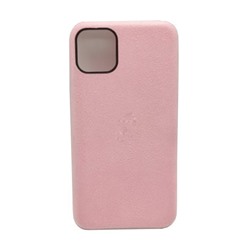 Чехол iPhone 11 Pro Max Alcantara Case в упаковке Розовый