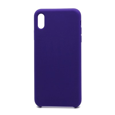 Чехол Silicone Case без лого для Apple iPhone XS Max (037) фиолетовый