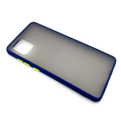 Чехол Samsung A81/Note 10 Lite (2020) Противоударный Матовый Темно-Синий
