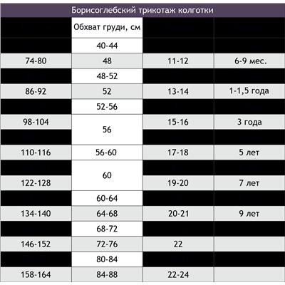 Борисоглебский Трикотаж, Колготки детские Борисоглебский Трикотаж