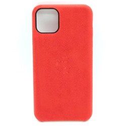 Чехол iPhone 11 Pro Alcantara Case в упаковке Красный