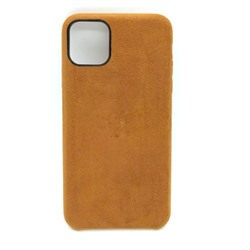 Чехол iPhone 11 Alcantara Case в упаковке Коричневый