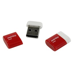 Флеш-накопитель USB 64GB Smart Buy Lara красный