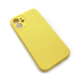 Чехол iPhone 12 Mini Silicone Case (Full Camera/No Logo) №14 Желтый