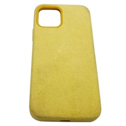 Чехол iPhone 12/12 Pro (6.1) Alcantara Case (без MagSafe) в упаковке Желтый