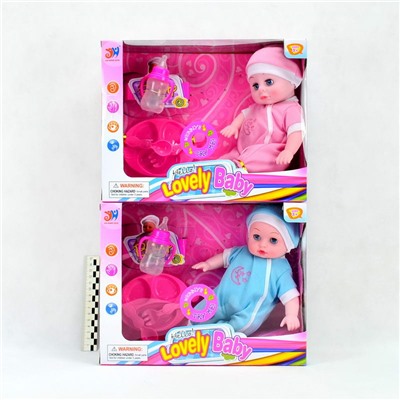 Кукла Пупс набор Lovely Baby 27см 2цвета (звук)(пупс+аксессуары)(№801)